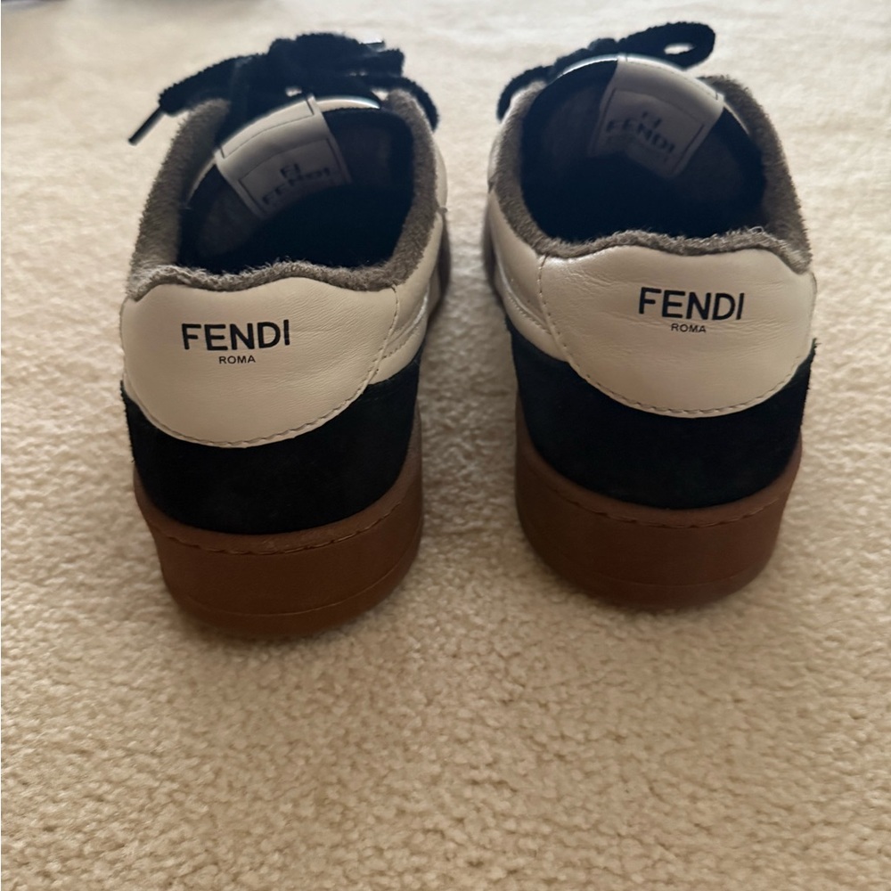 Men's Match Leather FF-Logo Low-Top Sneakers